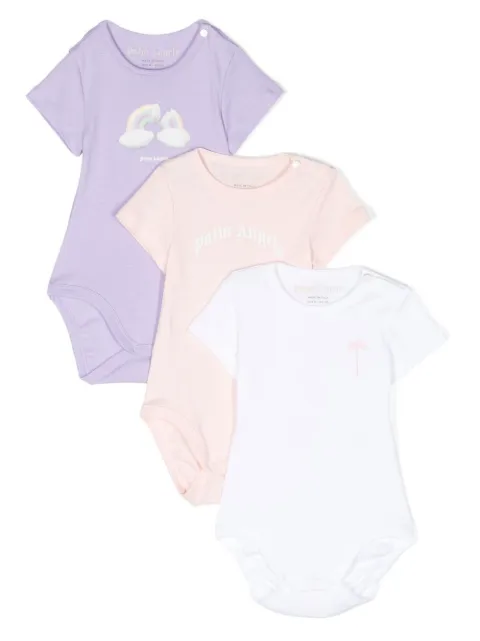Palm Angels Kids three-pack logo-print bodies