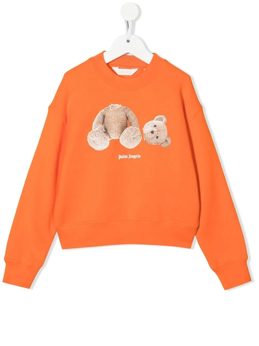 

Palm Angels Kids teddy-bear cotton sweatshirt - Orange