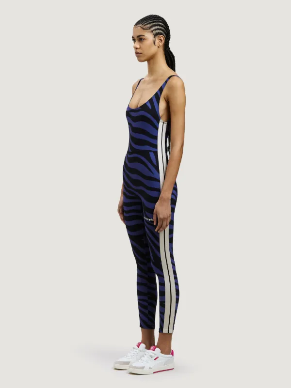 ZEBRA PRINT TRAINING JUMPSUIT in purple Palm Angels® Official