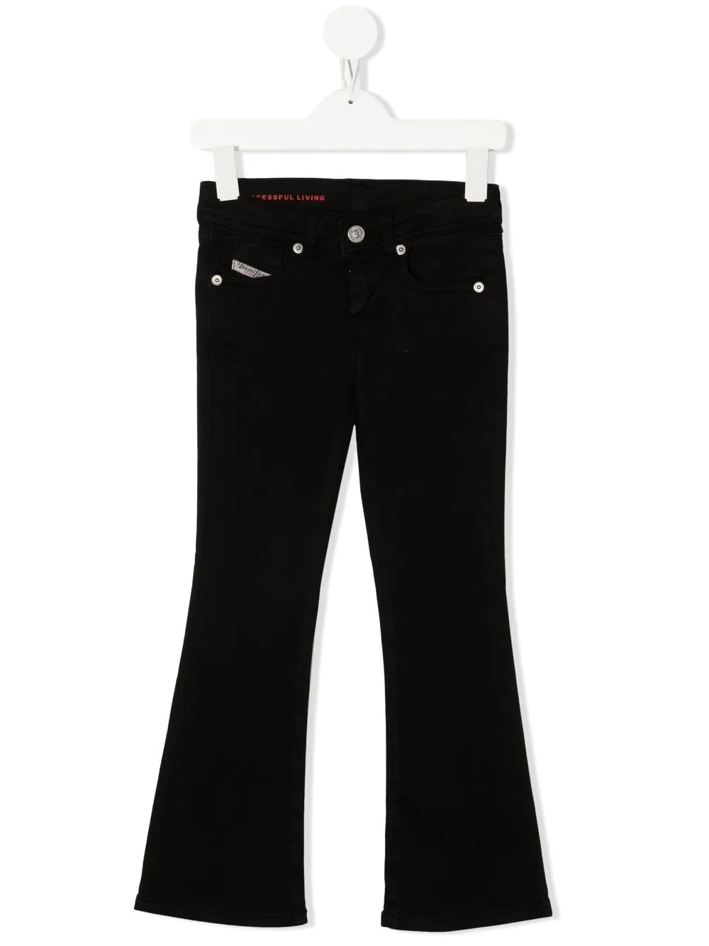 

Diesel Kids logo-patch bootcut jeans - Black