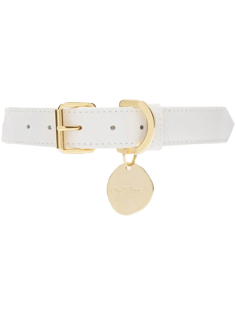 

Off-White logo-charm dog collar
