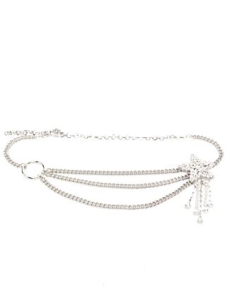 Alessandra Rich Crystal Charm Belt Farfetch