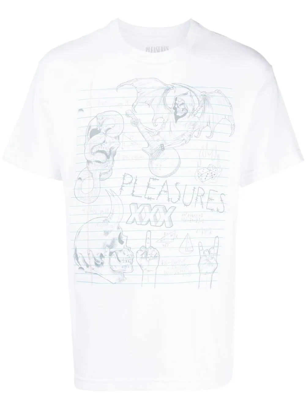 

Pleasures Homework-print T-shirt - White