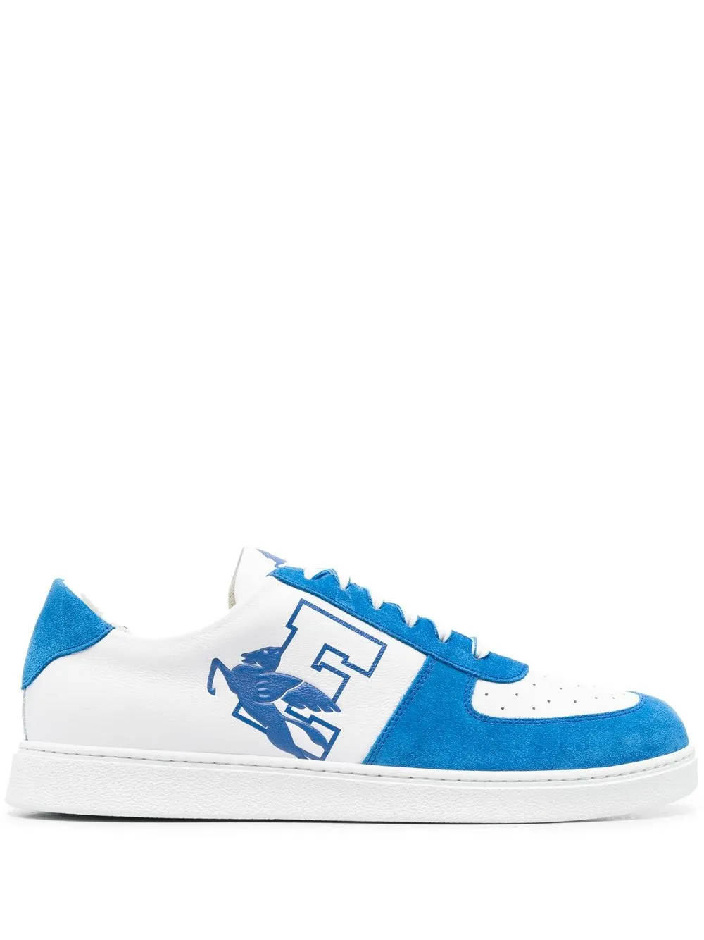 

ETRO Pegaso panelled low-top sneakers - White