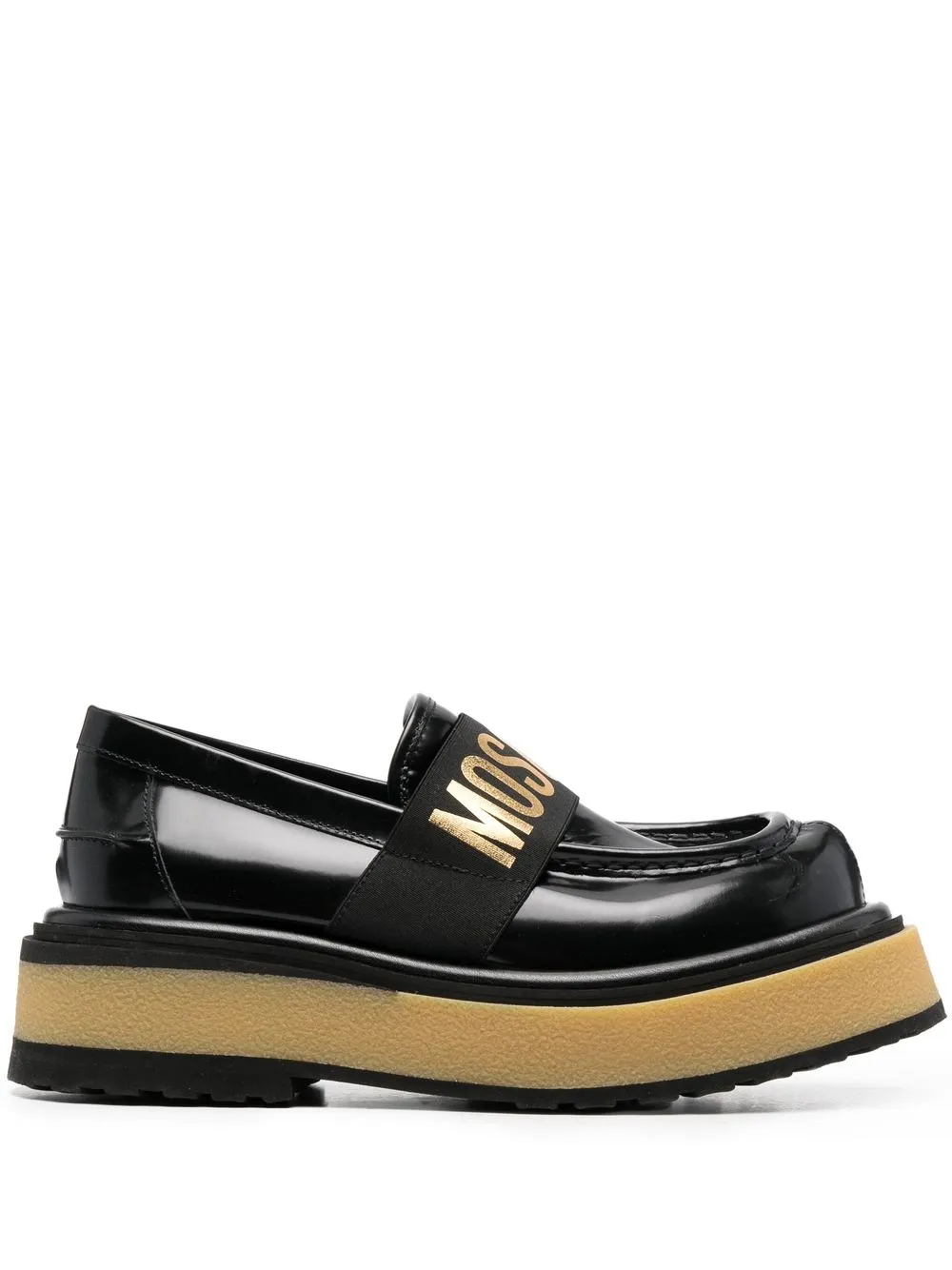 

Moschino logo band chunky loafers - Black