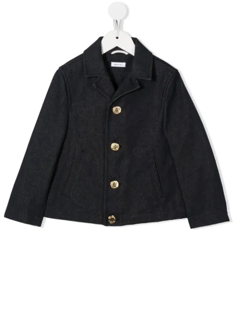 Thom Browne Kids notched-collar cotton jacket