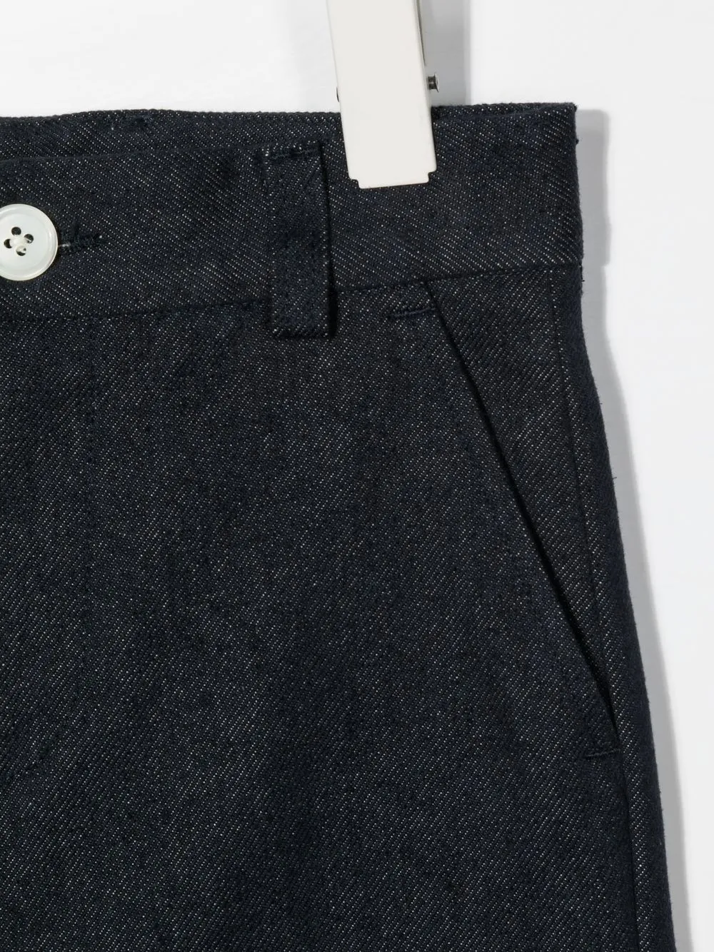 Thom Browne Kids Gerade Hose Mit Umschlag   Blau 