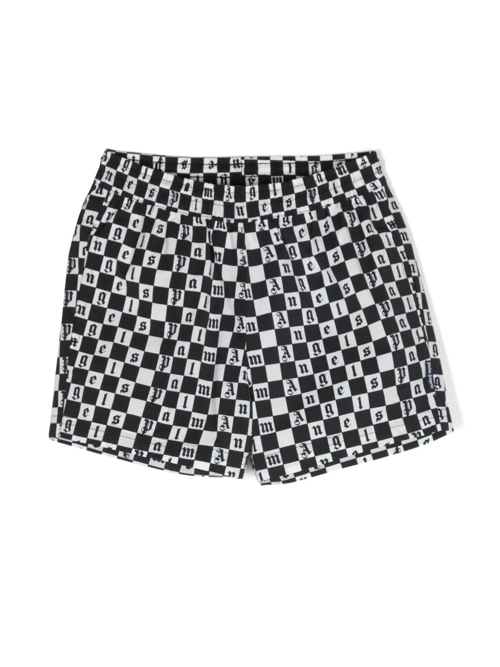 Palm Angels Kids monogram slip-on swim shorts - Black