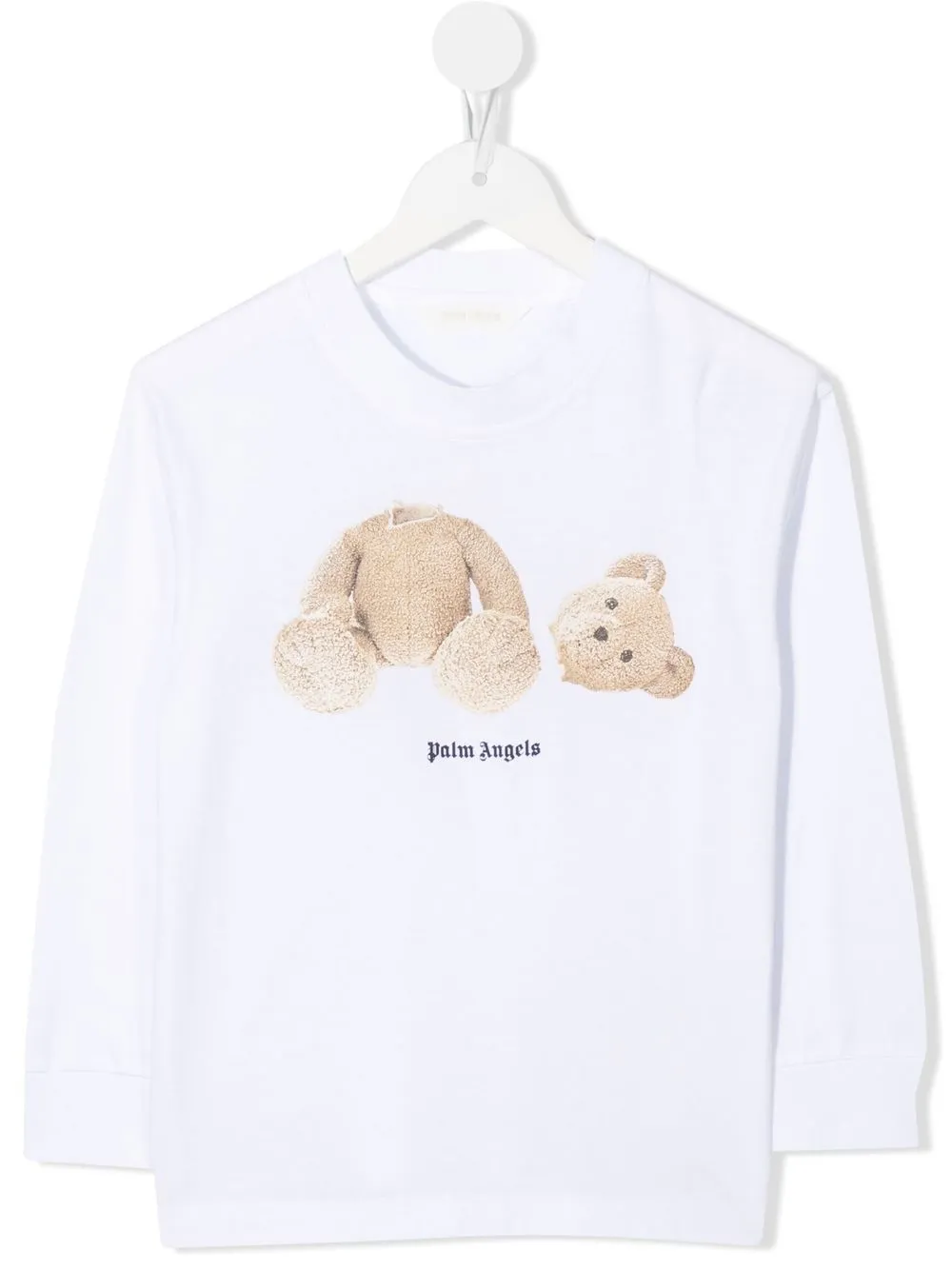 

Palm Angels Kids playera con motivo Bear - Blanco