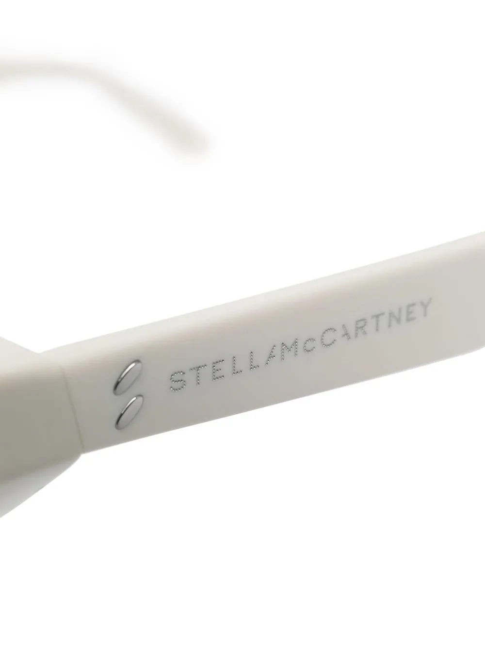 Stella McCartney Eyewear Zonnebril met driehoekig montuur Wit