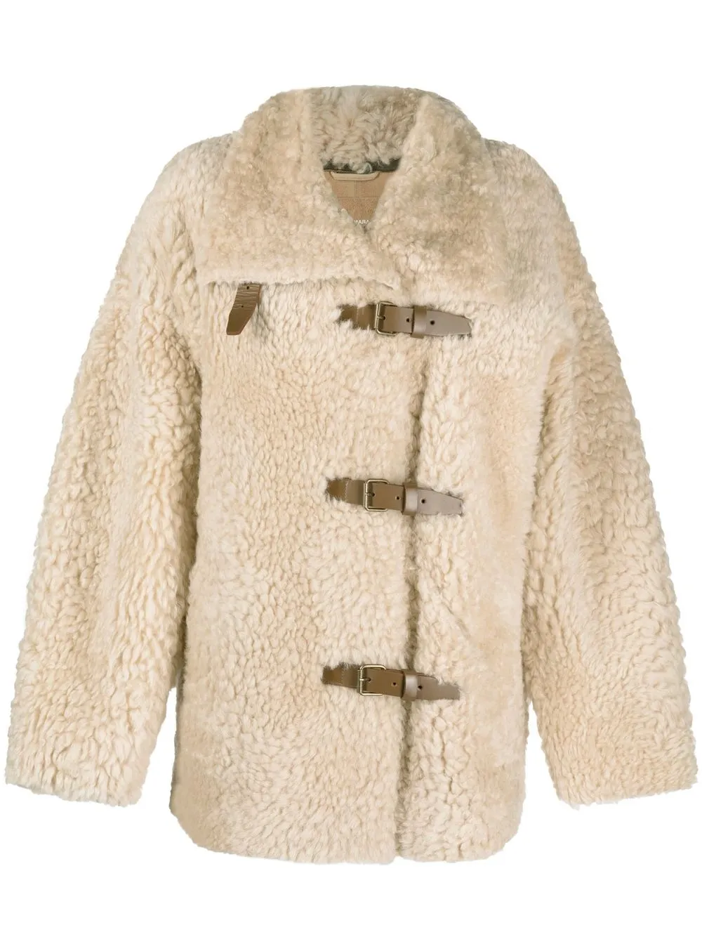 

Isabel Marant buckled shearling jacket - Neutrals