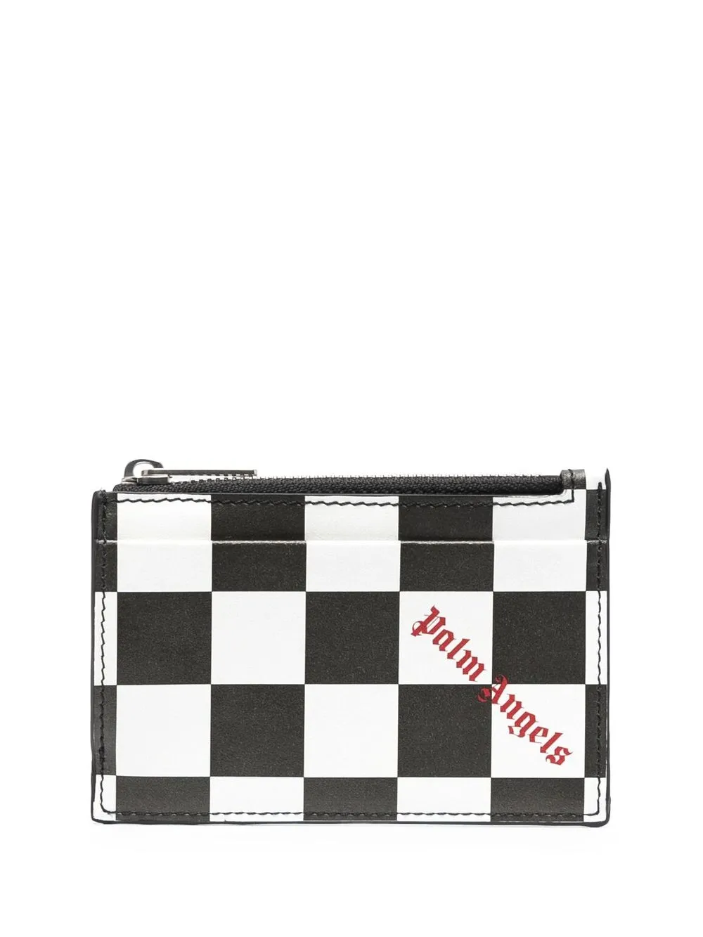 

Palm Angels Damier check print cardholder - White