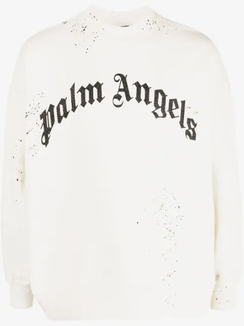 Palm Angels Felpa con effetto vissuto