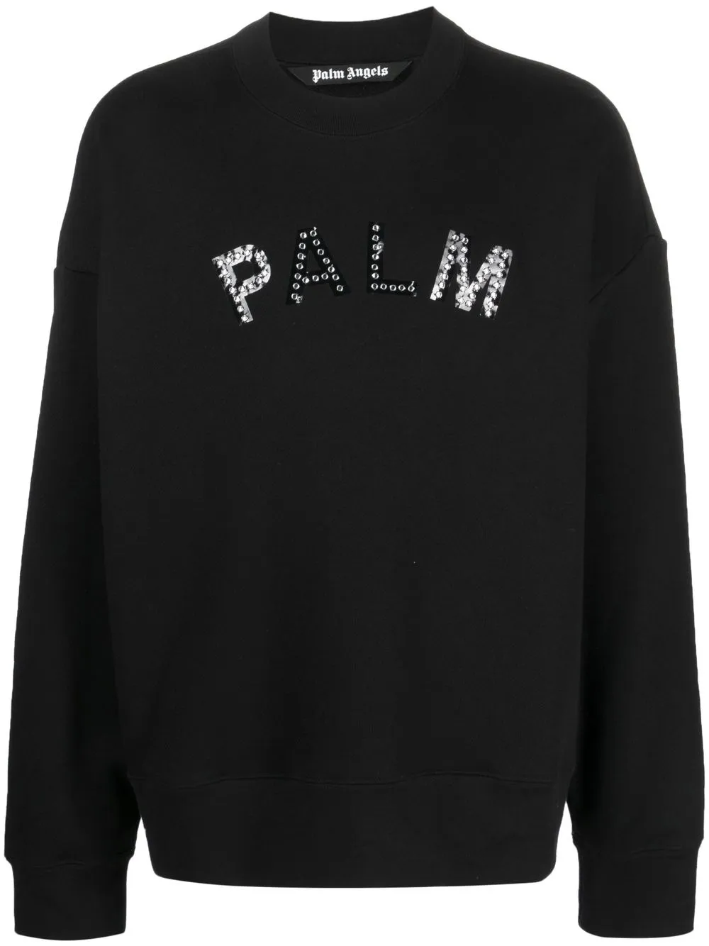 

Palm Angels sudadera con logo de cristales - Negro