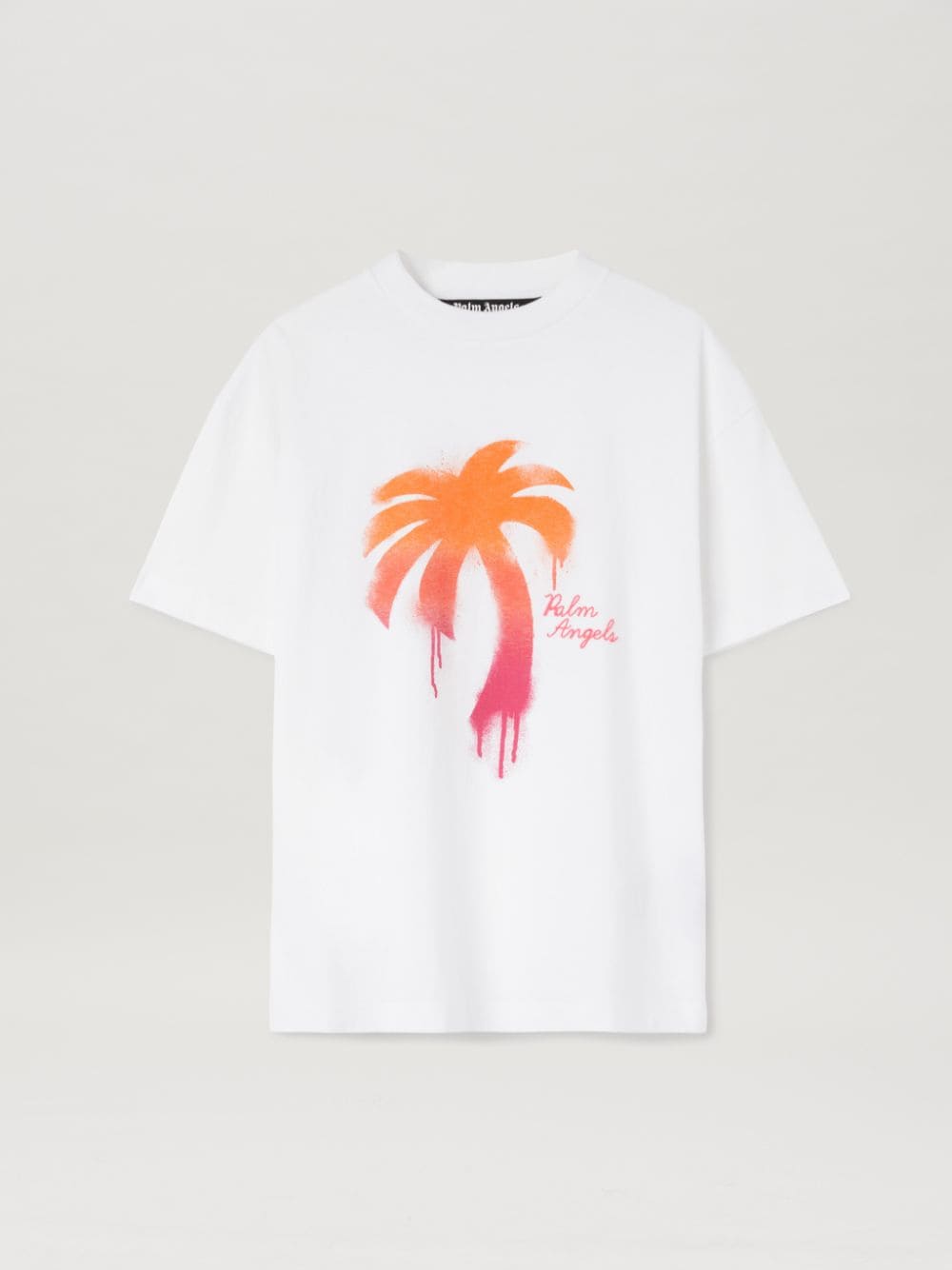 RHINESTONE SPRAYED CLASSIC TEE in white - Palm Angels® Official