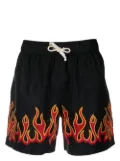 Palm Angels flame-print swim shorts - Black