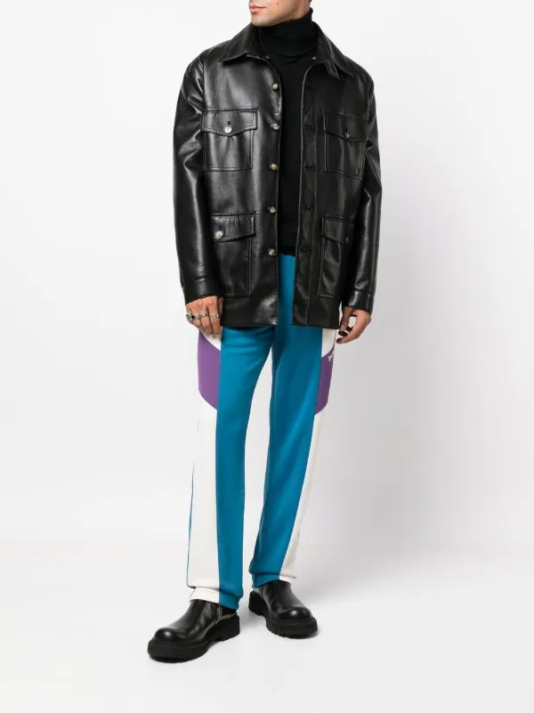Palm Angels カラーブロック トラックパンツ | ブルー | FARFETCH JP
