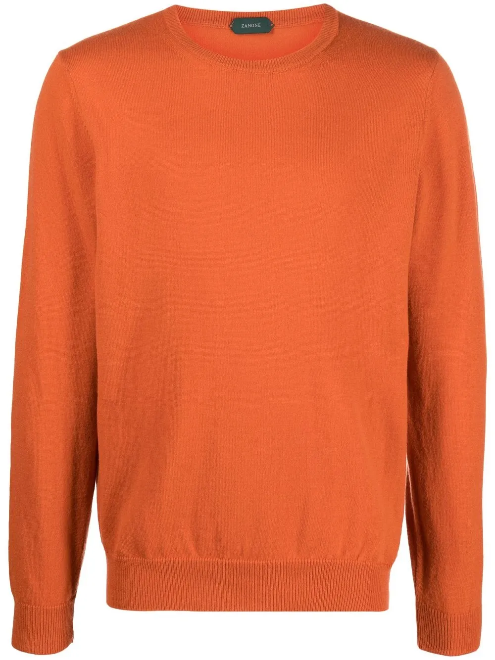 

Zanone fine-knit crew-neck jumper - Orange