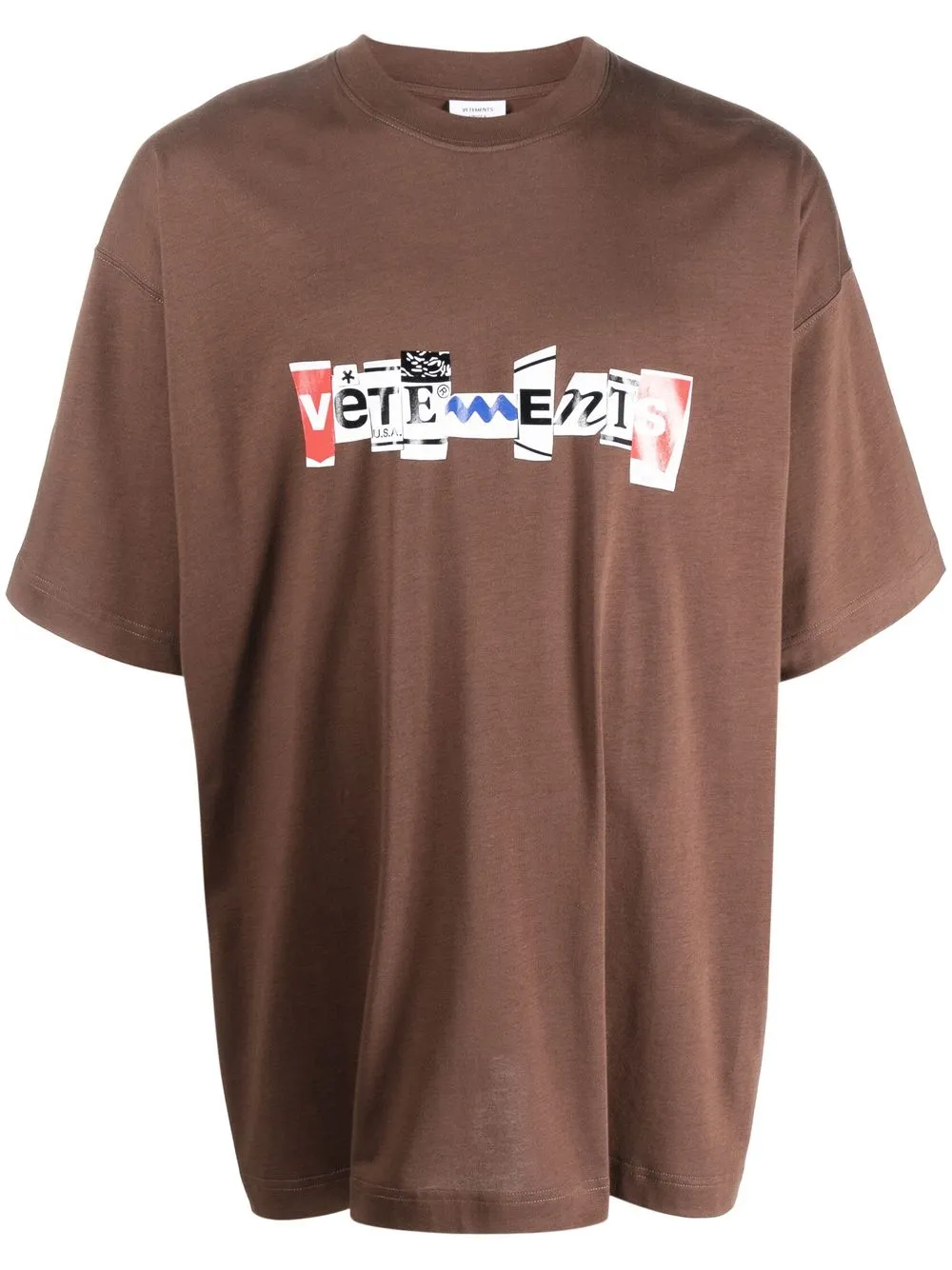 

VETEMENTS logo crew neck T-shirt - Brown