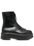 The Row zip-front ankle boots - Black