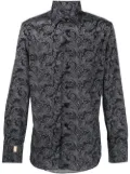 Billionaire paisley-print long-sleeve shirt - Black