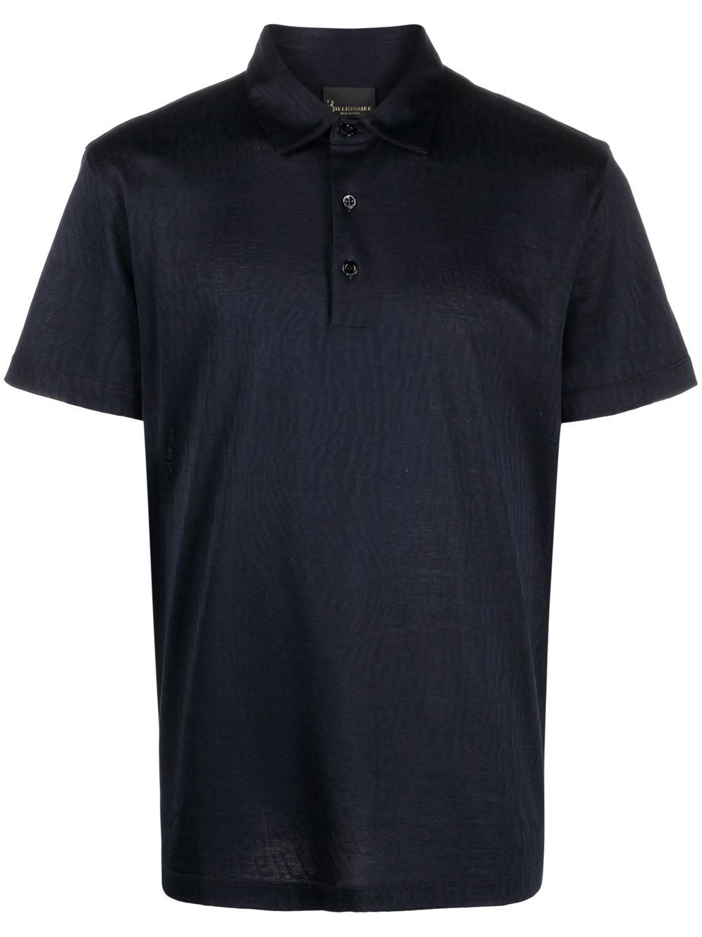 Billionaire plain button-placket polo shirt - Blue