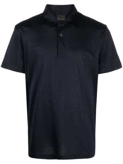Billionaire plain button-placket polo shirt
