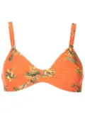 Lygia & Nanny Carla floral-print bikini top - Orange