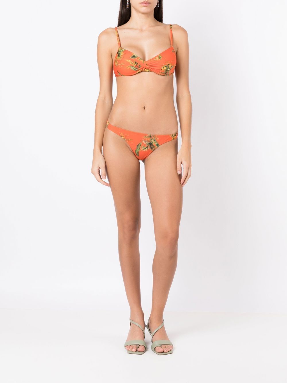 Lygia & Nanny Bikinitop met bloemenprint - Oranje