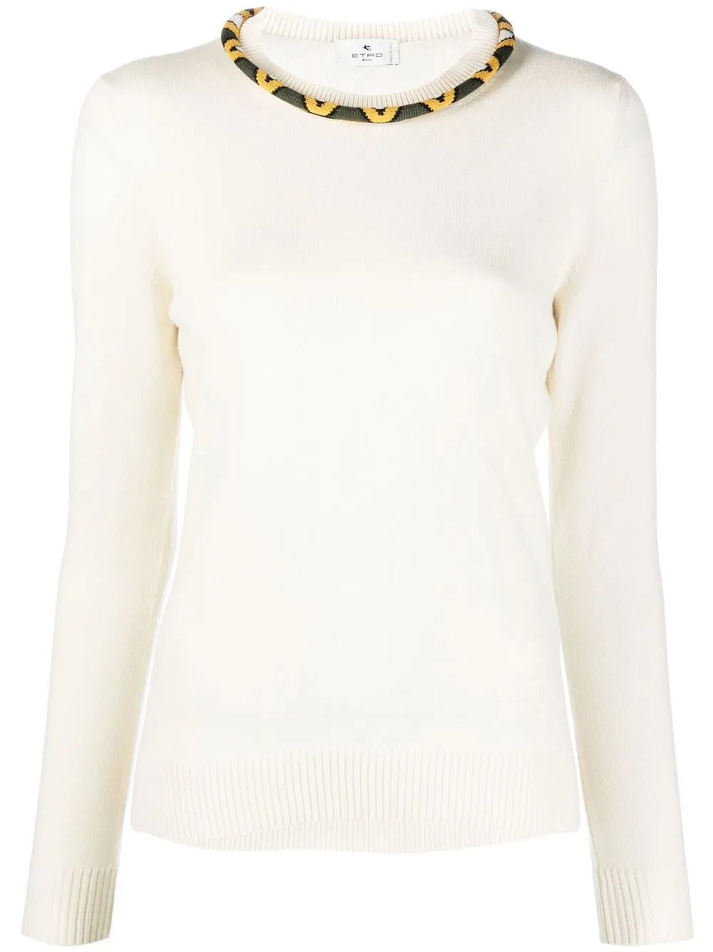 

ETRO geometric-pattern crew-neck jumper - Neutrals