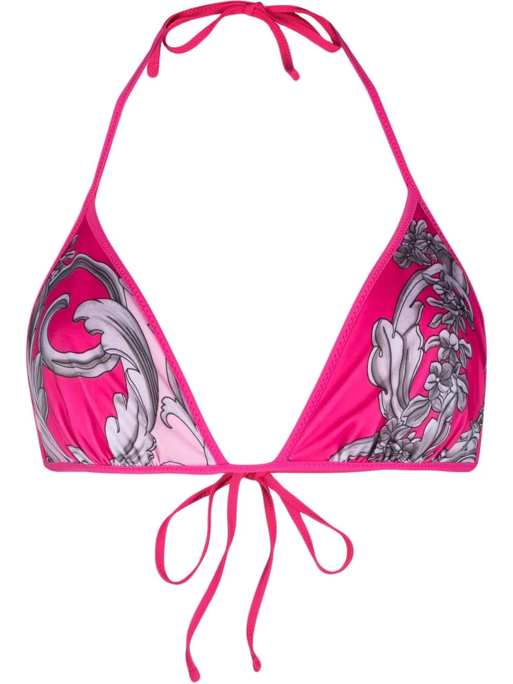 

Versace top de bikini con estampado Barocco - Rosado