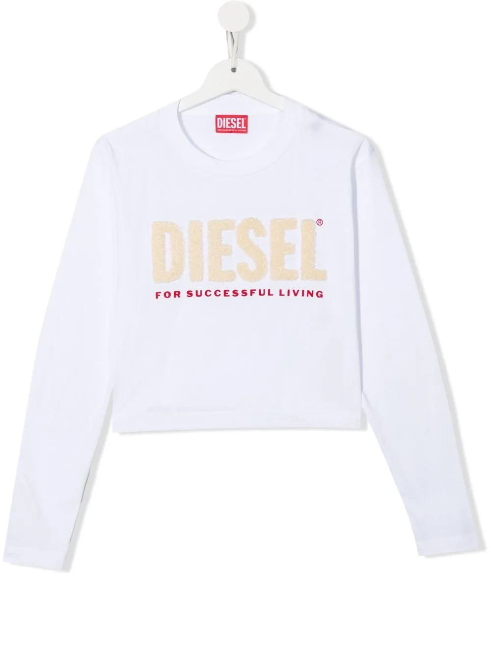 

Diesel Kids playera con aplique del logo - Blanco