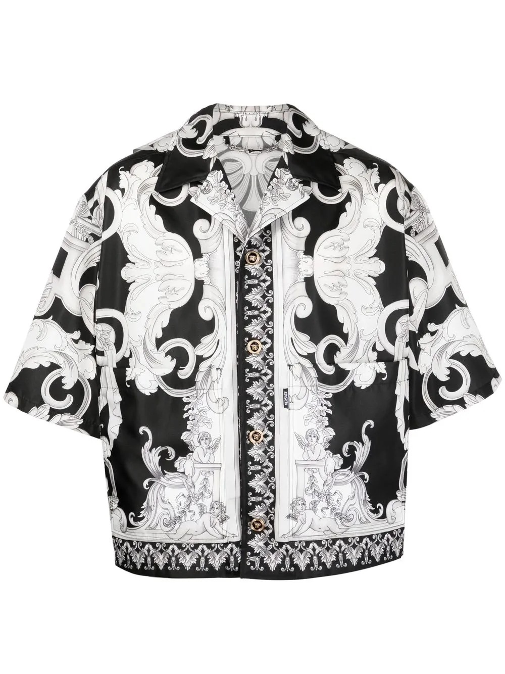 

Versace camisa Baroque de manga corta - Negro