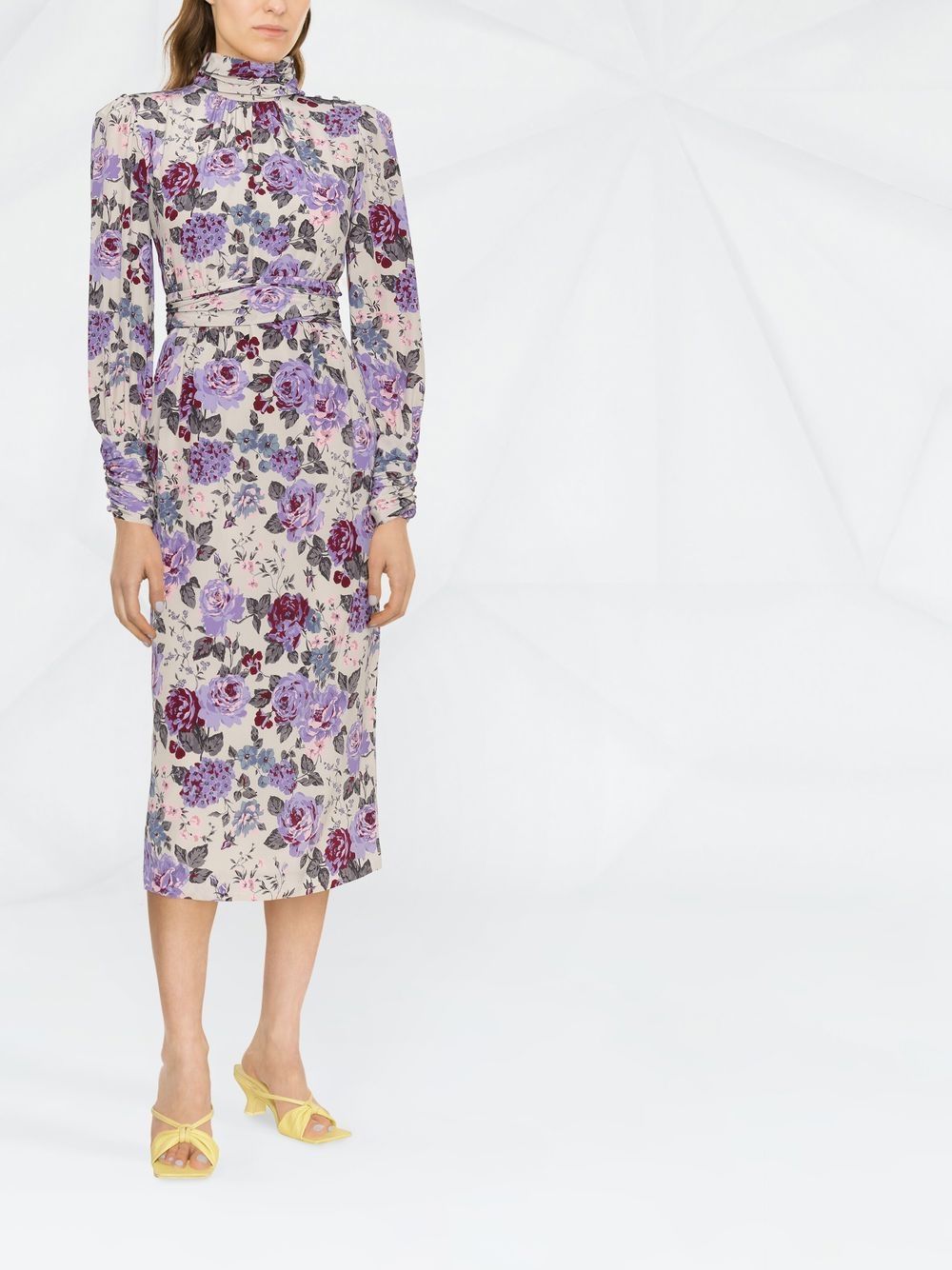 Alessandra Rich floral-print Midi Dress - Farfetch