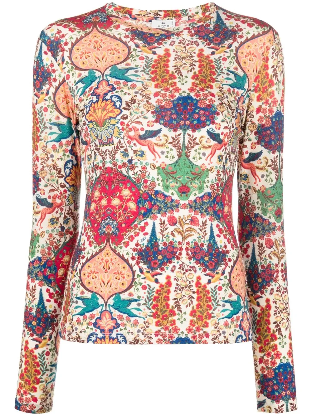 

ETRO embroidered crew-neck jumper - Neutrals