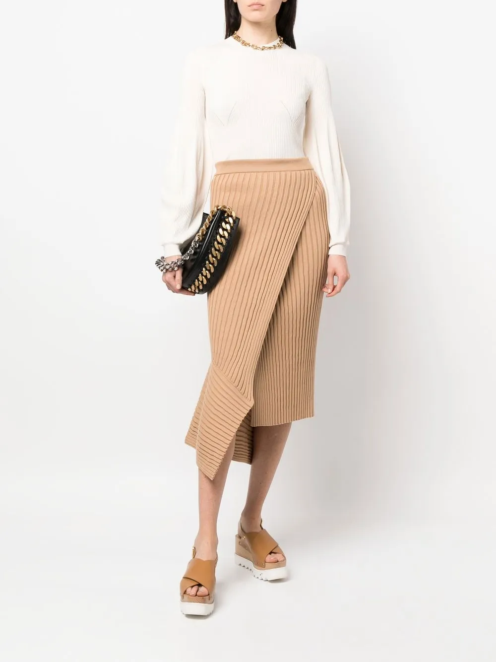 Stella McCartney Asymmetrische rok - Bruin