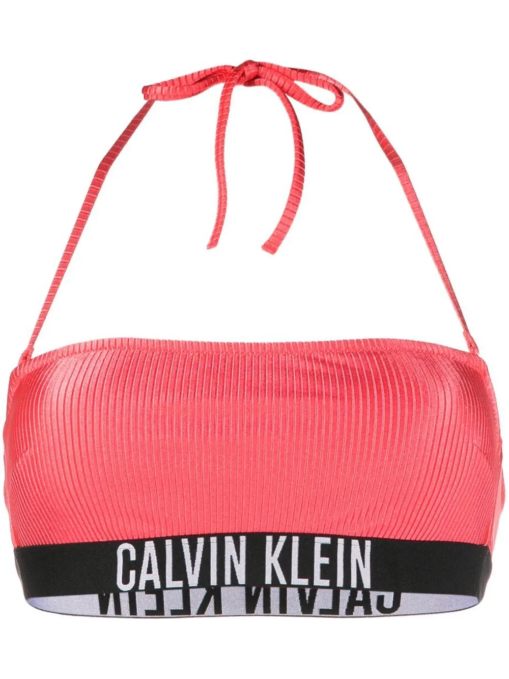 

Calvin Klein Underwear top con cuello halter y logo - Rosado