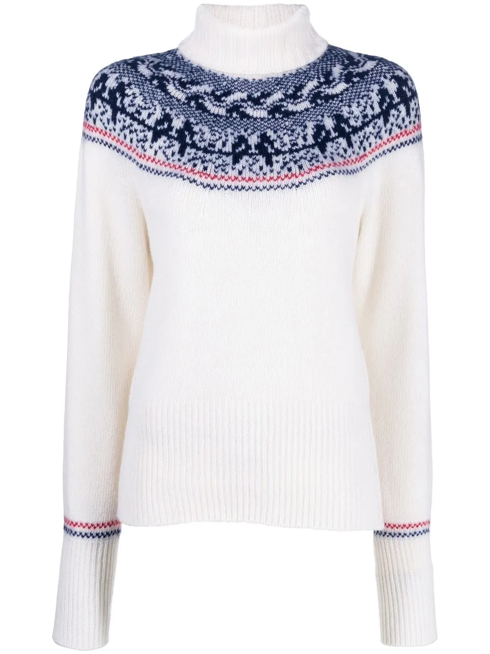 

Thom Browne intarsia-knit long-sleeve jumper - White