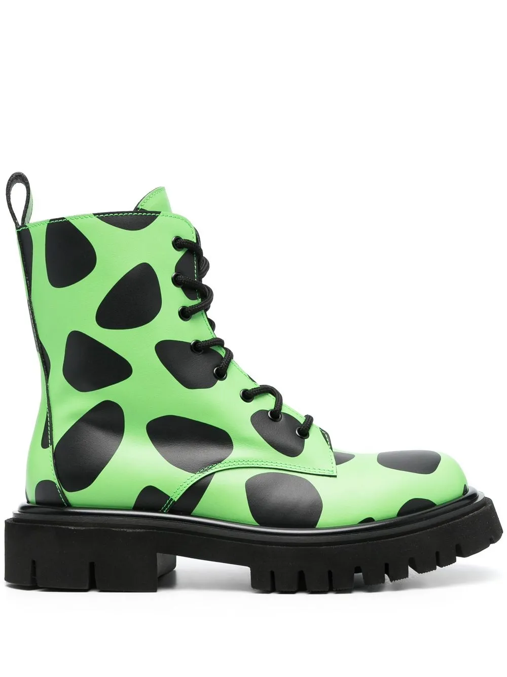 

Moschino botas militares con estampado - Verde