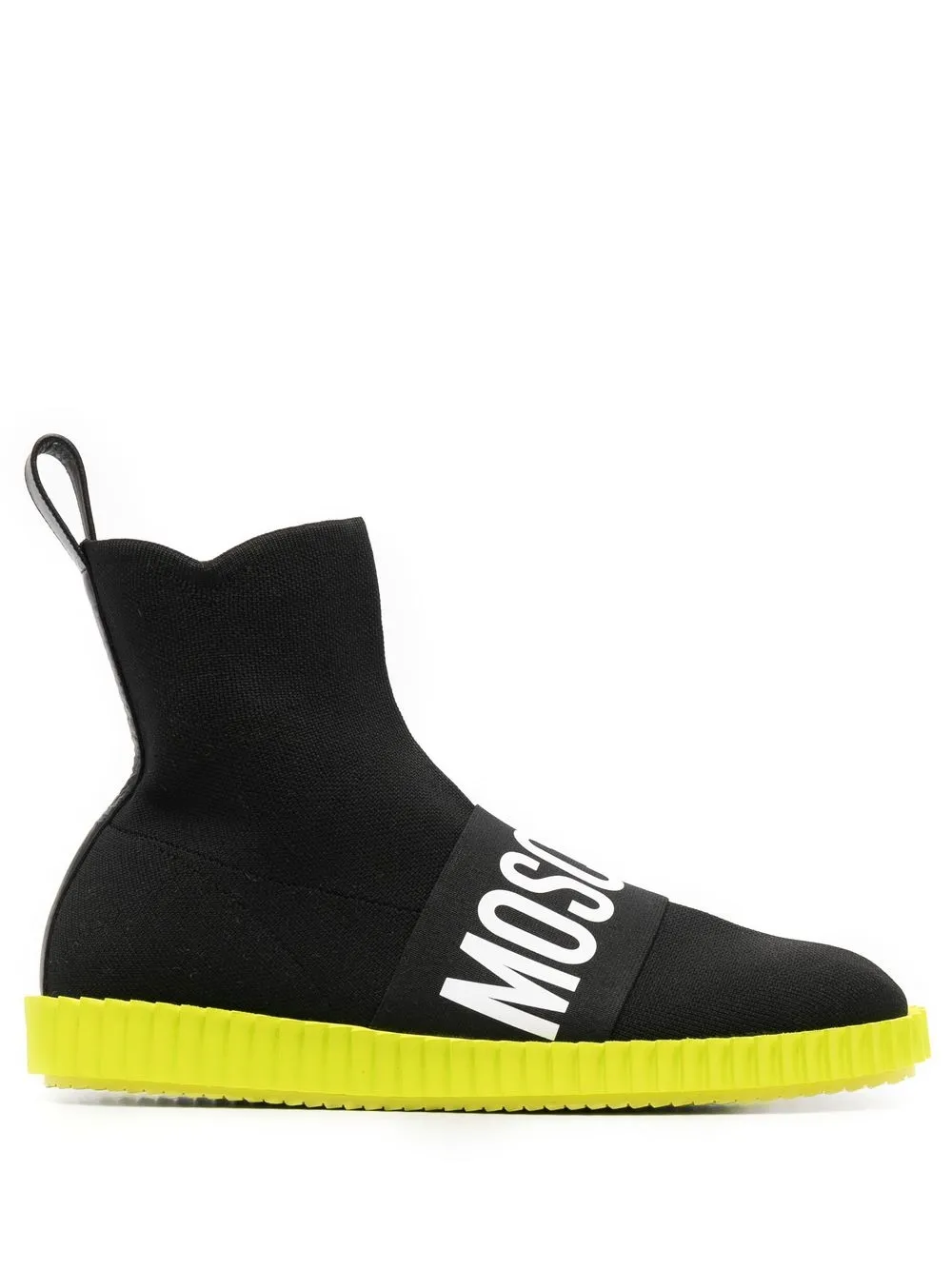 

Moschino tenis altos con logo - Negro