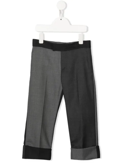 Thom Browne Kids two-tone tailored-cut trousers