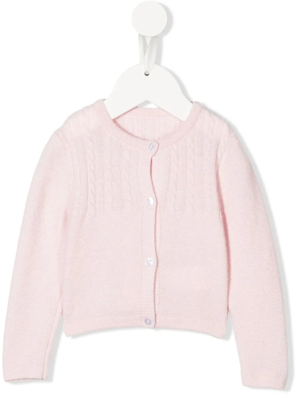 

Lapin House round-neck long-sleeve cardigan - Pink