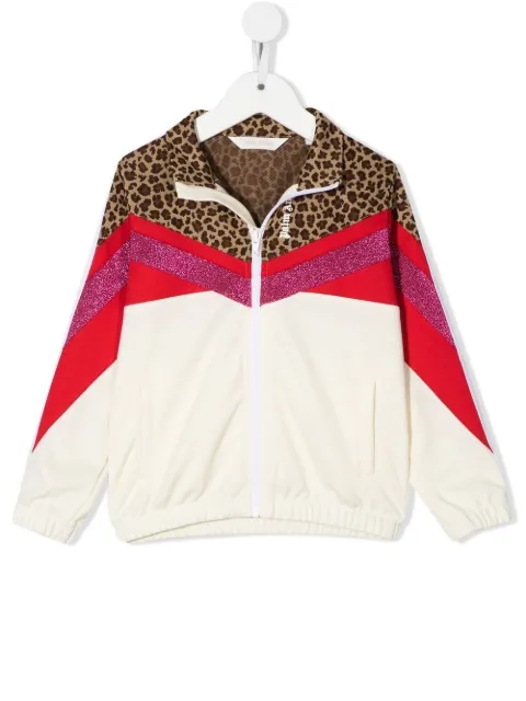 Palm Angels Kids colour-block zip-up sweatshirt jacket