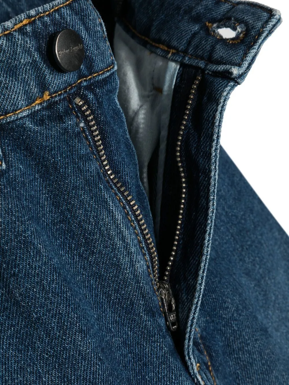 palm angels kids 侧条纹细节牛仔裤