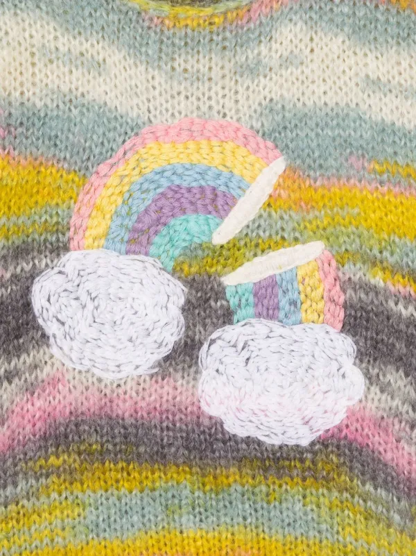 Palm Angels Kids rainbow-print Mohair 
