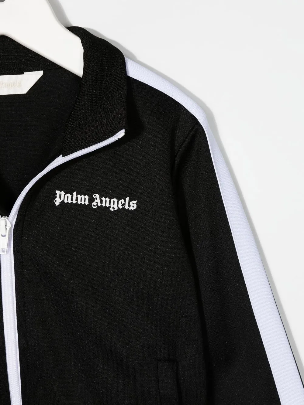  Palm Angels Kids Sweatshirtjacke Mit Logo Print   Schwarz 