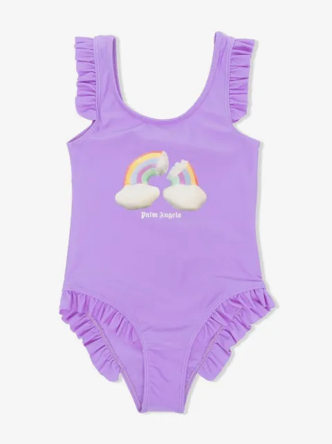 Palm Angels Kids ruffle-detail one-piece swimsuit