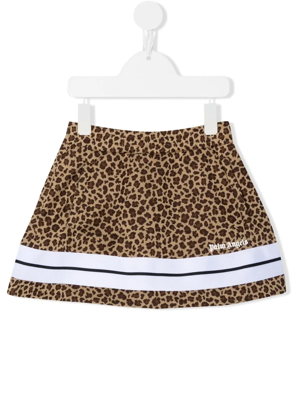 

Palm Angels Kids animal-print track skirt - Neutrals