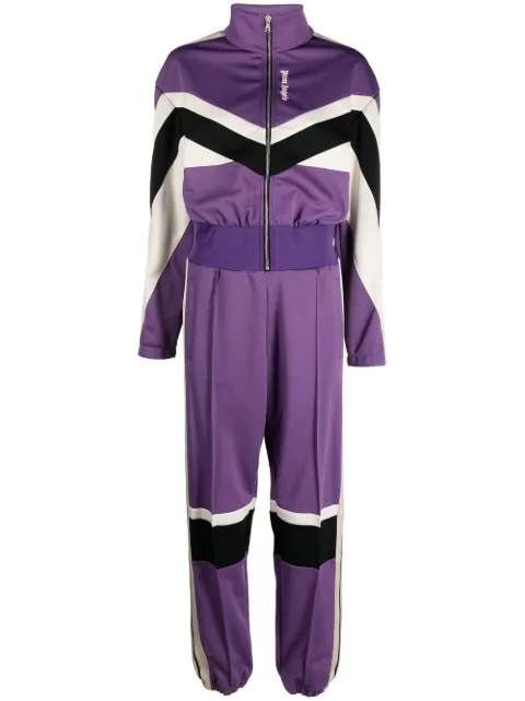 Palm Angels colour-block track jumpsuit