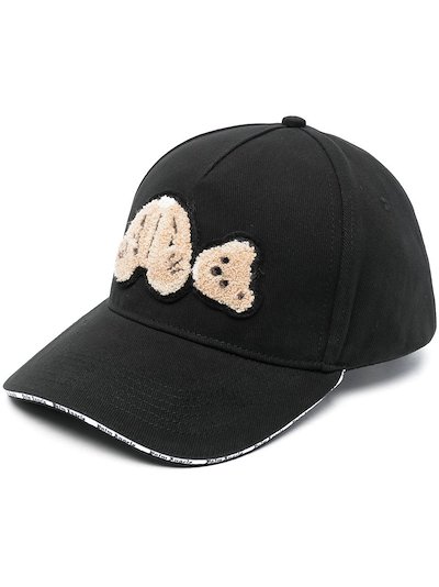 Palm Angels appliqué Teddy Bear baseball cap black | MODES